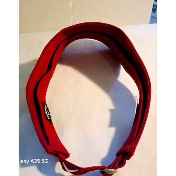 Callaway Red Adjustable Golf Visor With Embroidered Logo & White Stitching - Picture 4 of 7